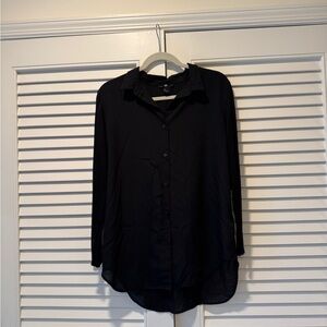 H&M Black Button-Up Blouse
